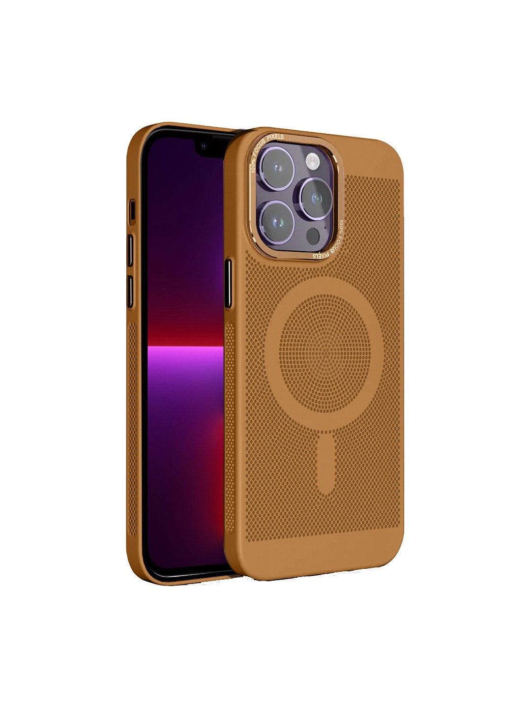 

Karwan MagSafe iPhone 13 Pro Max Mobile Back Case, Gold