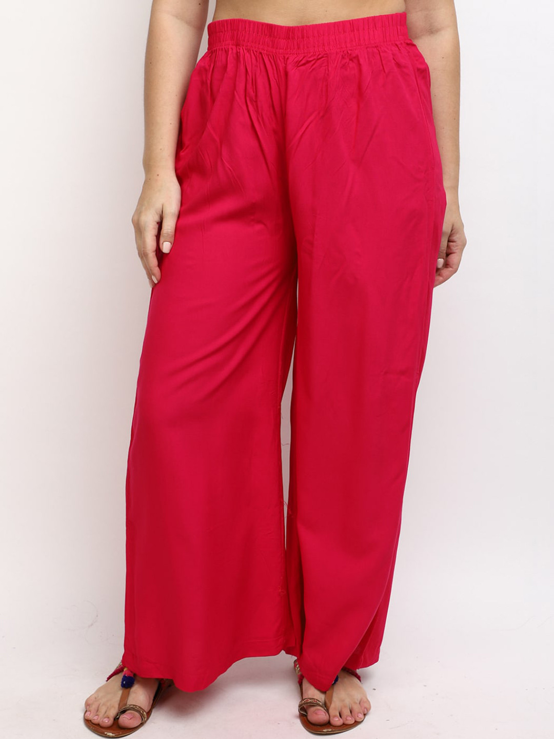 

V-Mart Women Mid Rise Palazzo, Pink