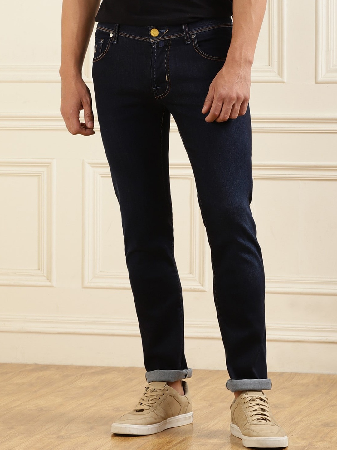 

Jacob Cohen Men Clean Look Mid Rise Jeans, Navy blue