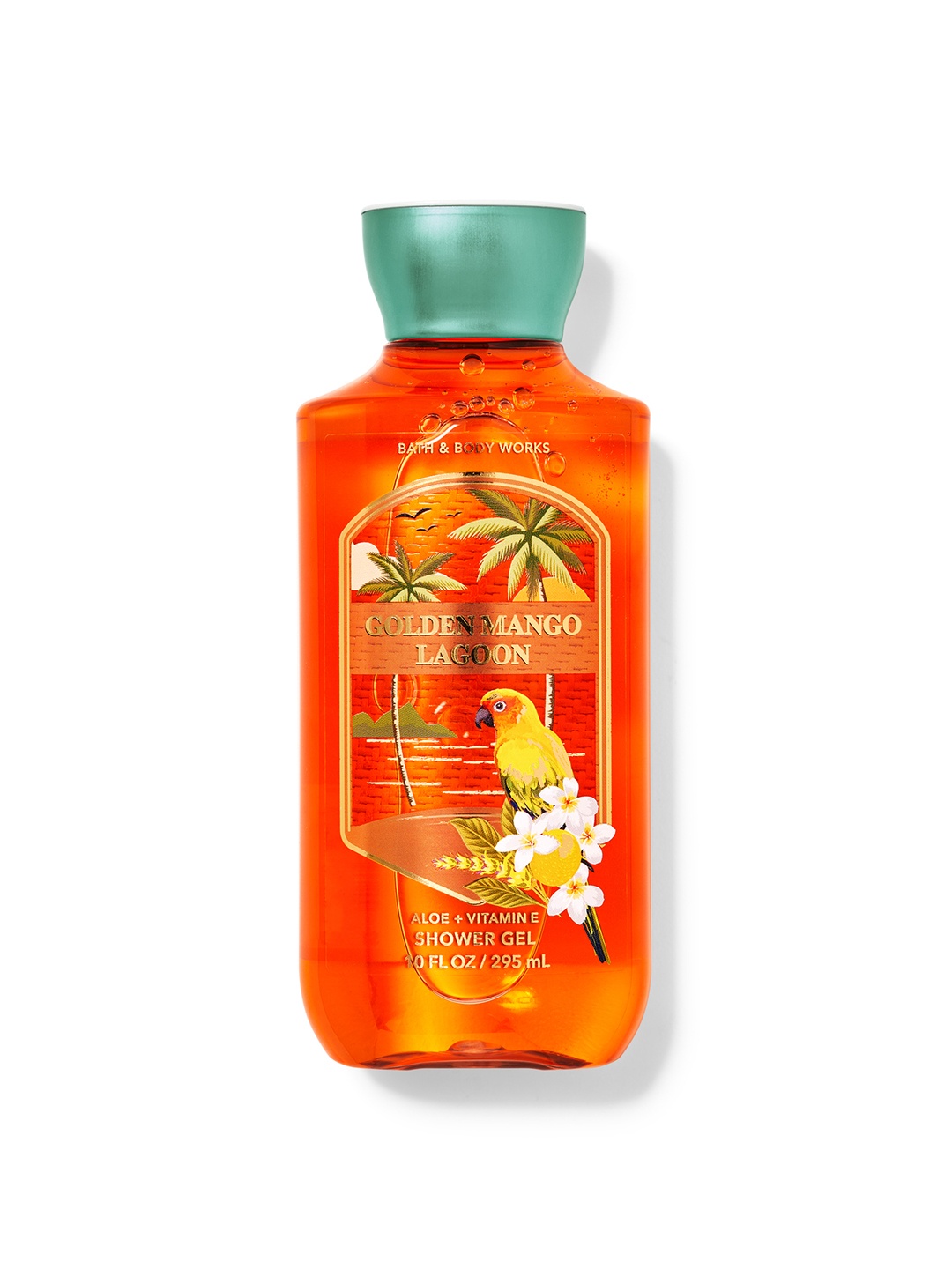

Bath & Body Works Golden Mango Lagoon Shower Gel with Aloe & Vit E - 295 ml, Orange