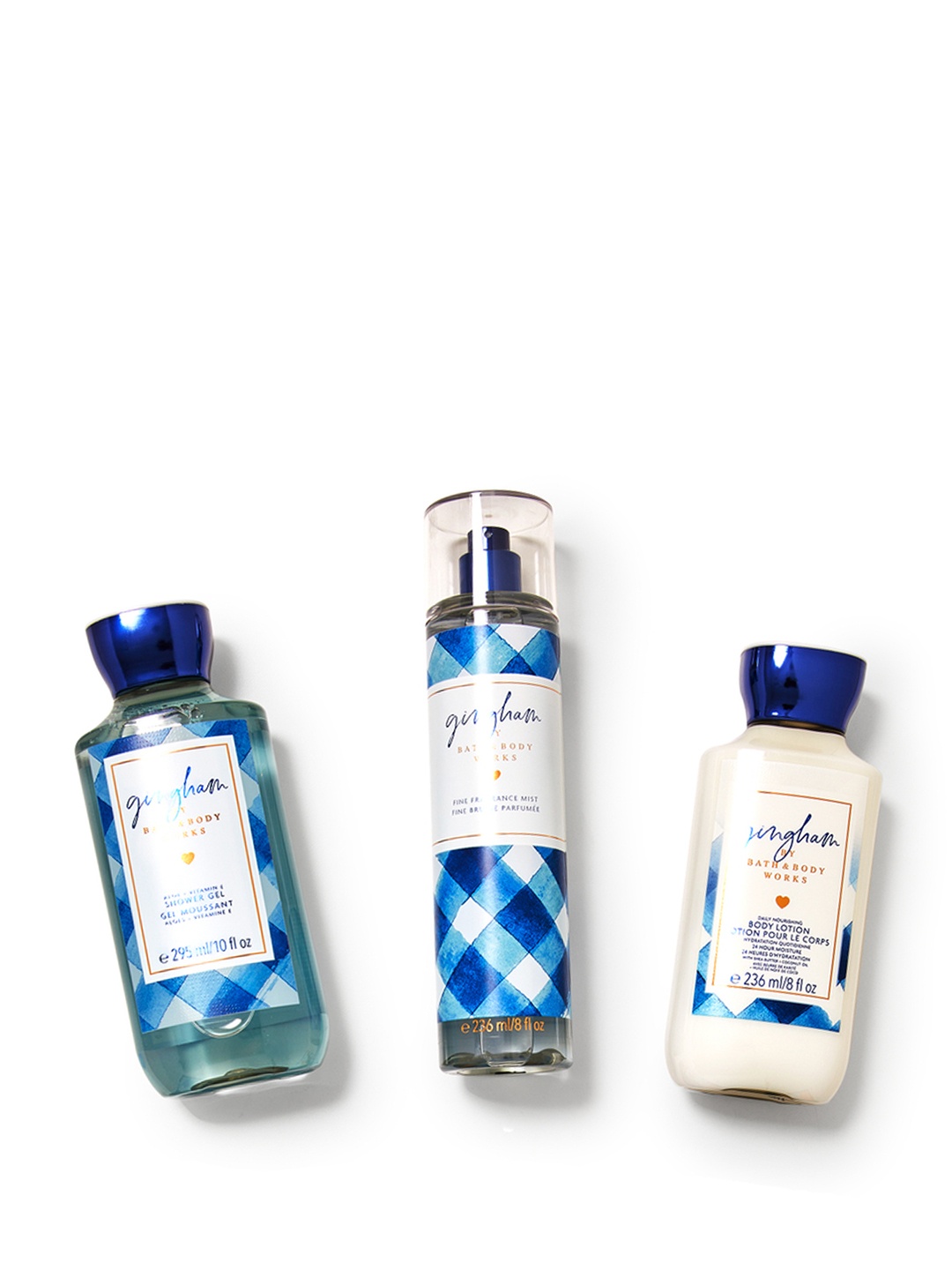 

Bath & Body Works Gingham Gift Box Set - 767 ml, Blue