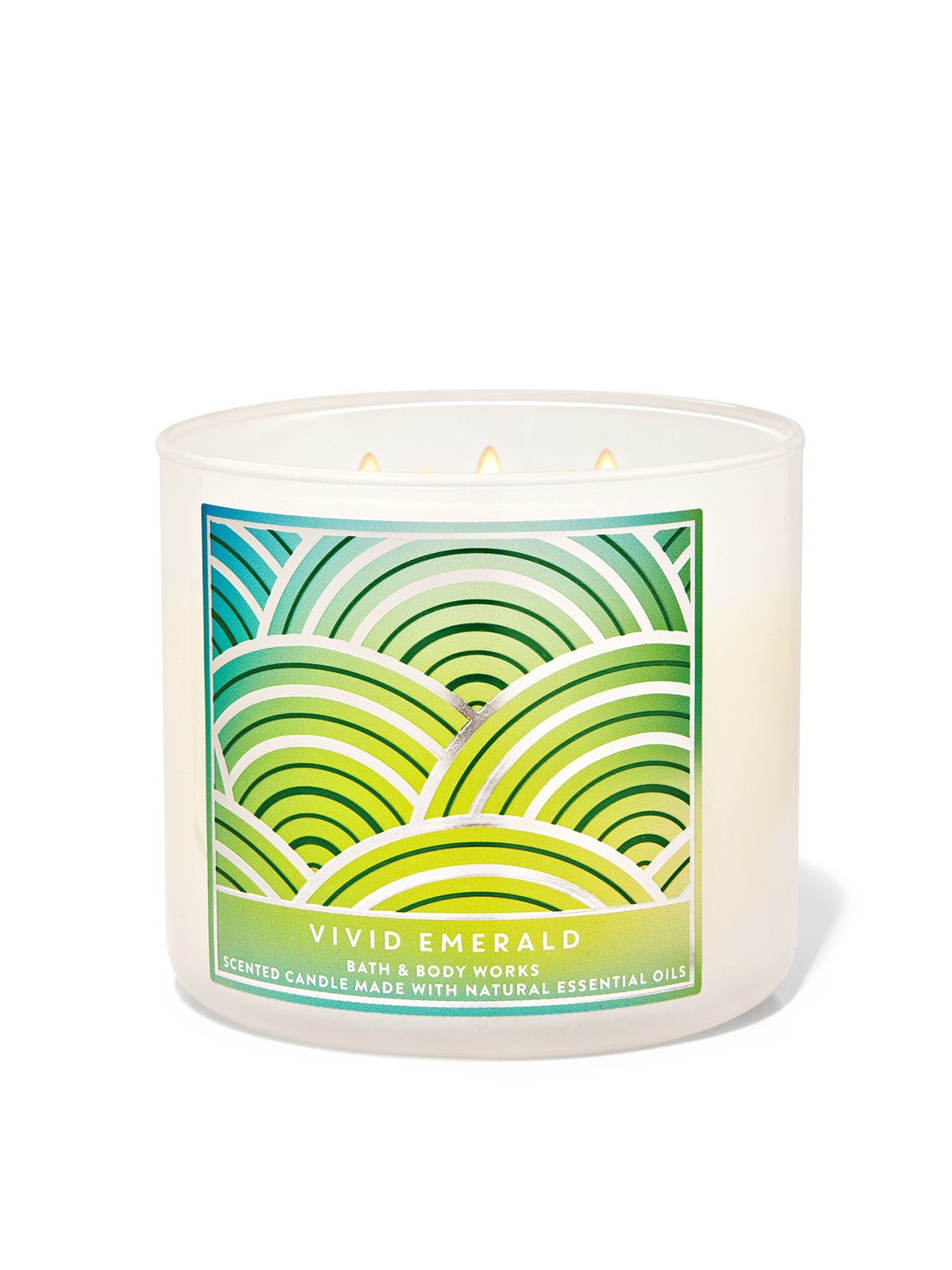 

Bath & Body Works Vivid Emerald 3-Wick Scented Candle - 411g, Yellow