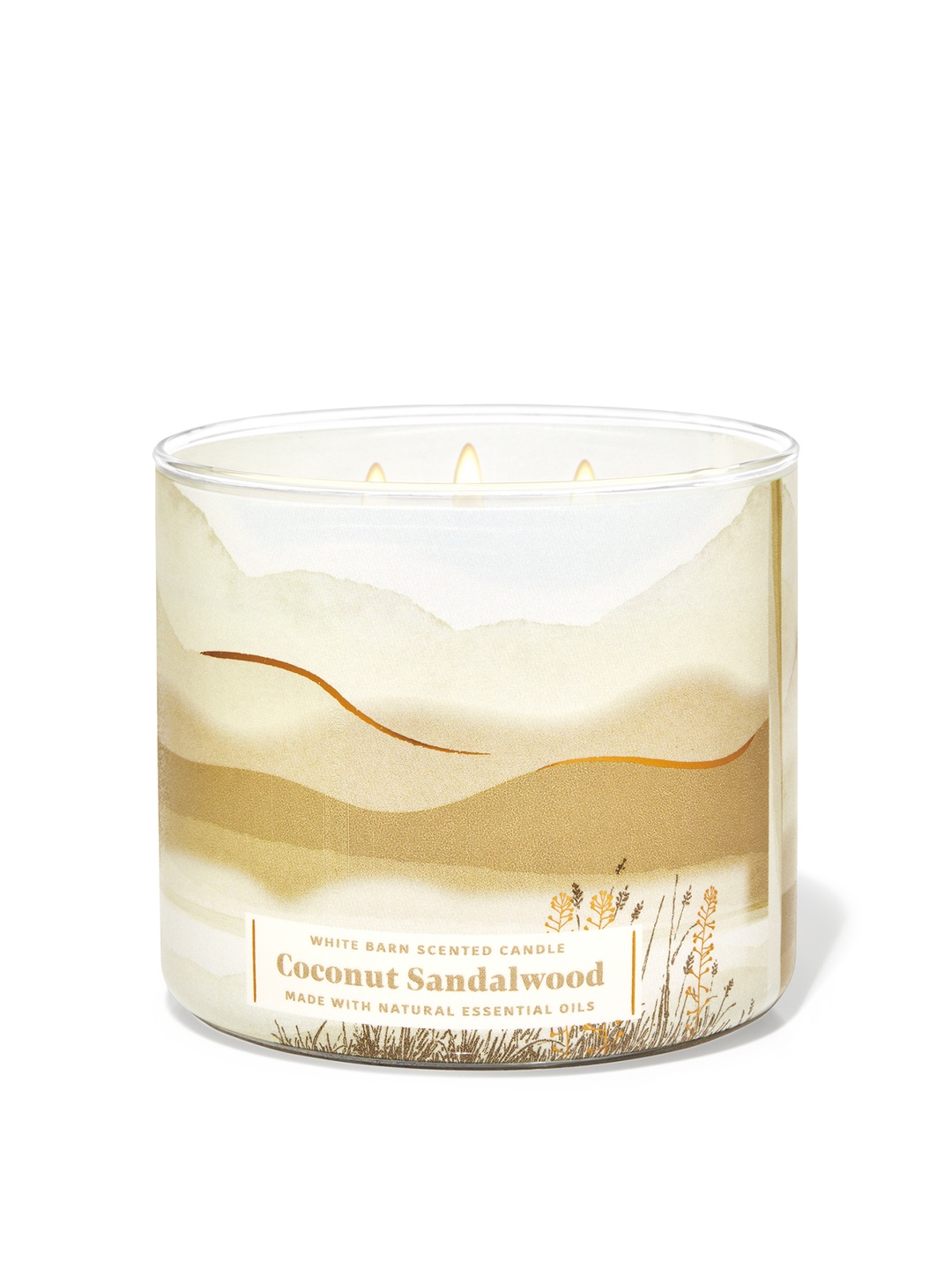 

Bath & Body Works Coconut Sandalwood 3-Wick Candle - 411 g, Yellow