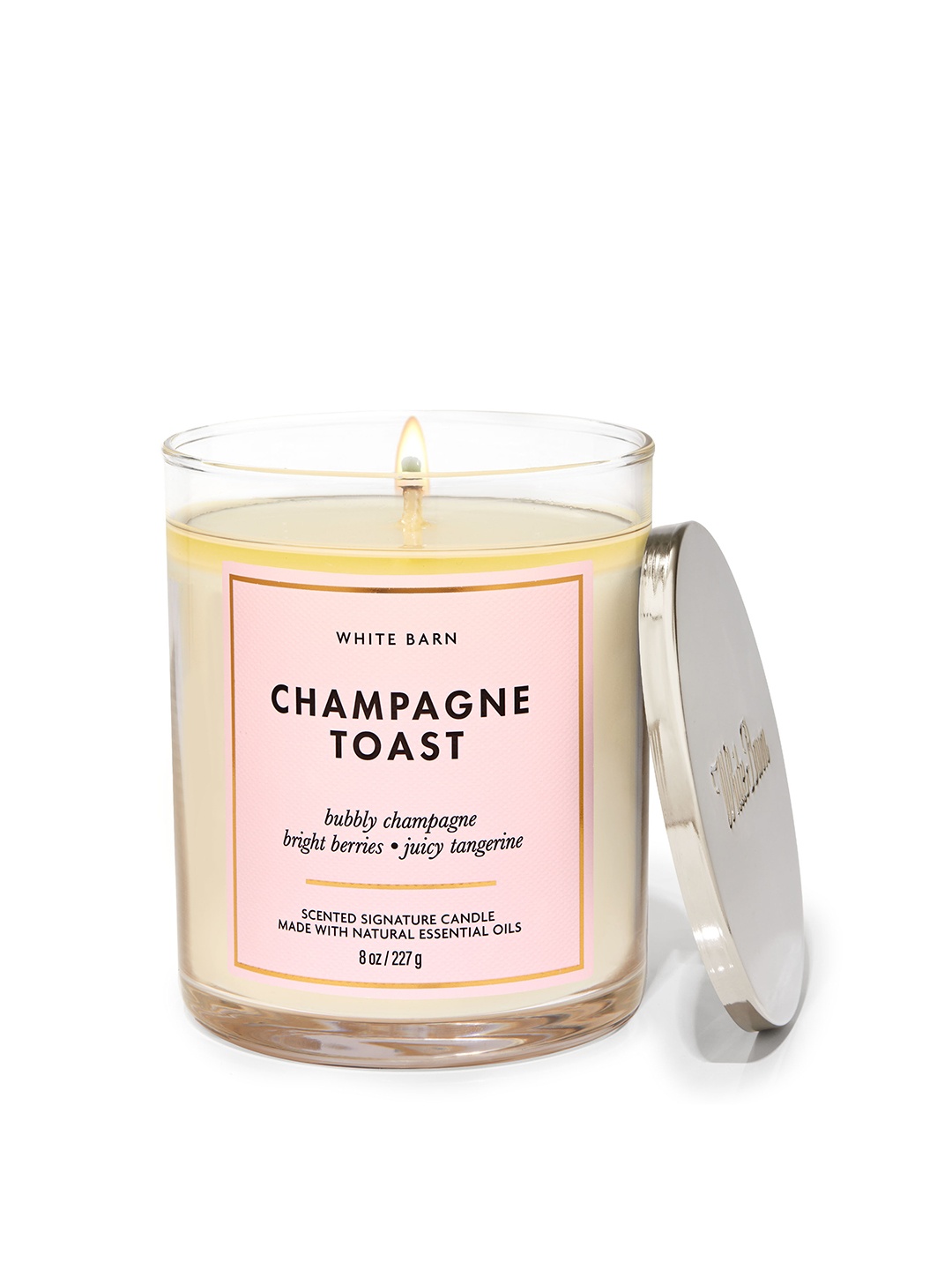 

Bath & Body Works Champagne Toast Signature Single Wick Scented Candle - 227g, Cream