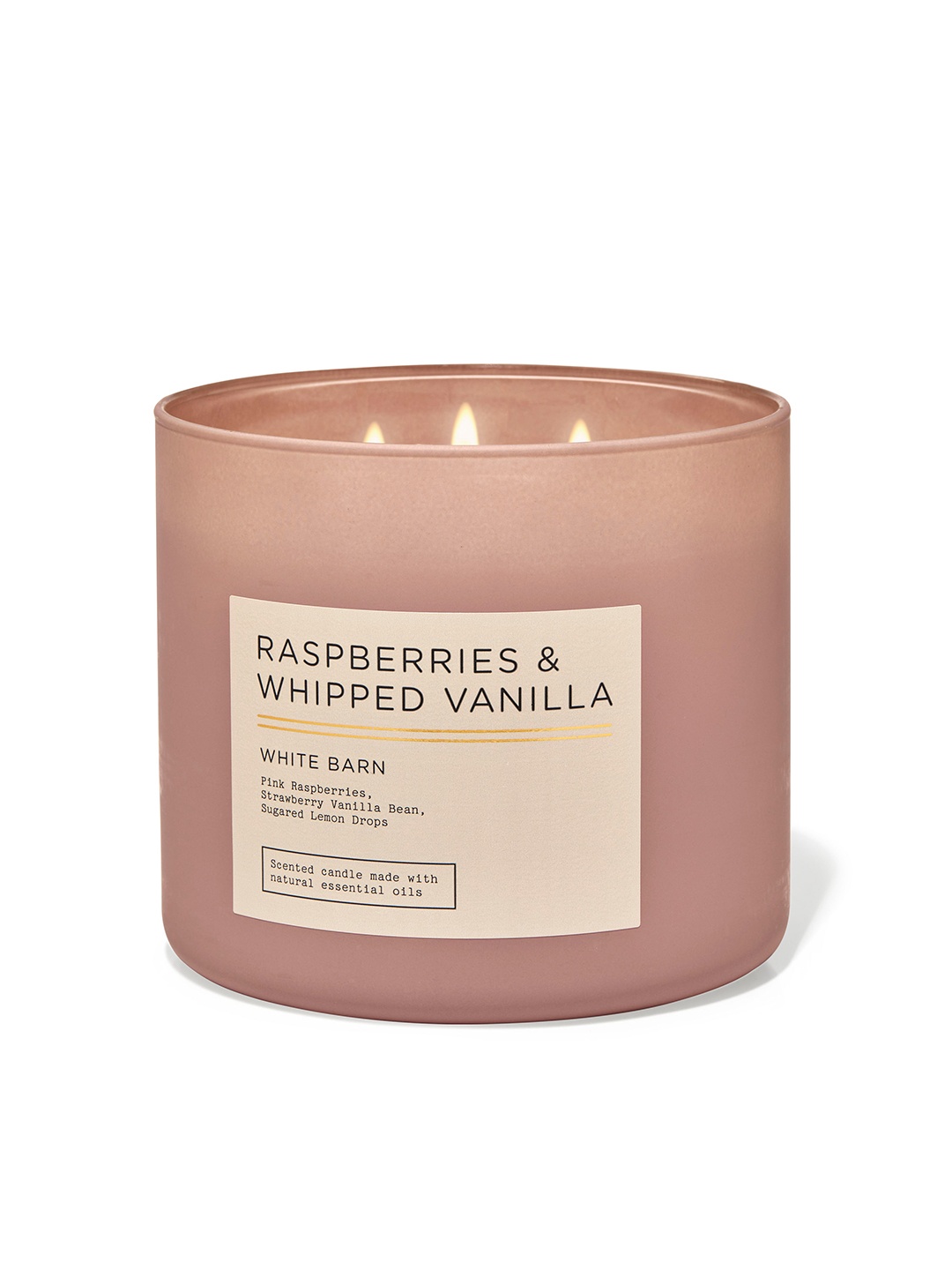 

Bath & Body Works Raspberries & Whipped Vanilla 3-Wick Scented Candle - 411g, Pink