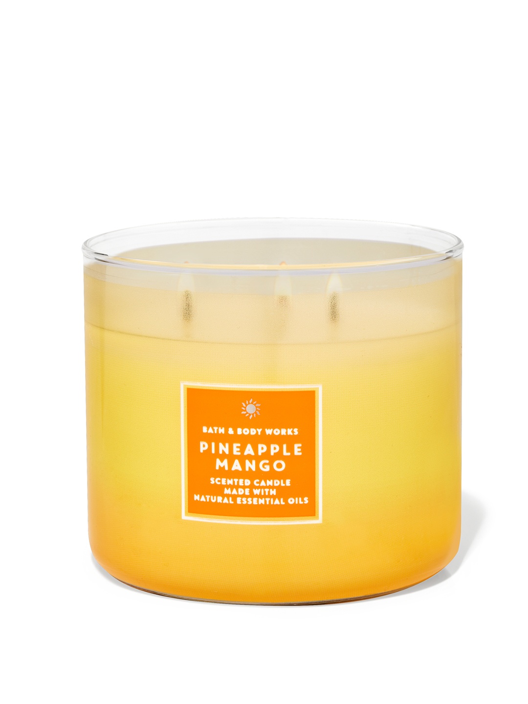

Bath & Body Works Pineapple Mango 3-Wick Scented Candle - 411g, Yellow