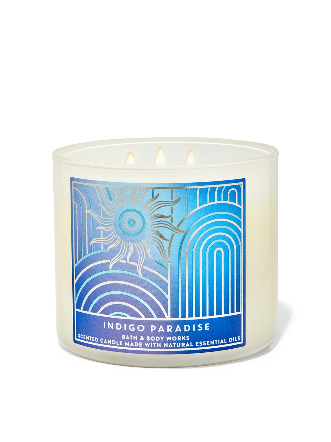 

Bath & Body Works Indigo Paradise 3-Wick Scented Candle - 411g, Blue