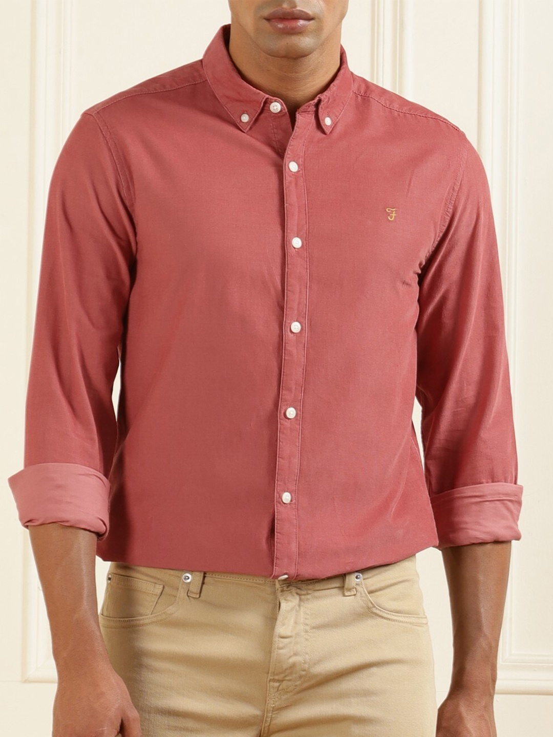 

Farah Corduroy Cotton Casual Shirt, Mauve