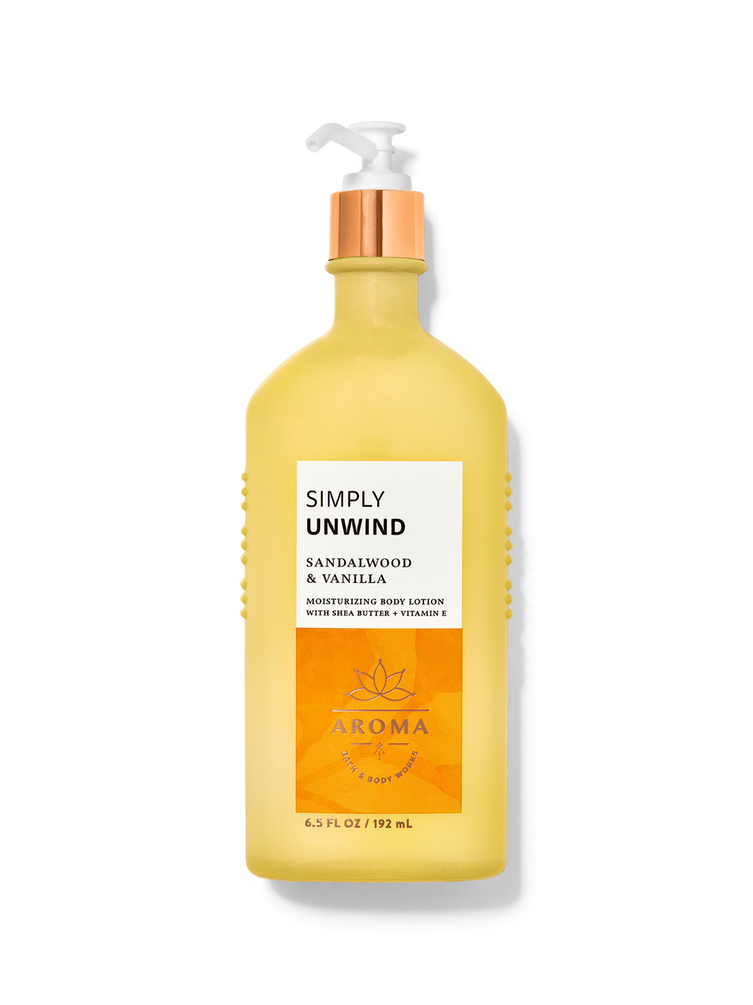 

Bath & Body Works Simply Unwind Sandalwood & Vanilla Moisturizing Body Lotion - 192ml, Yellow