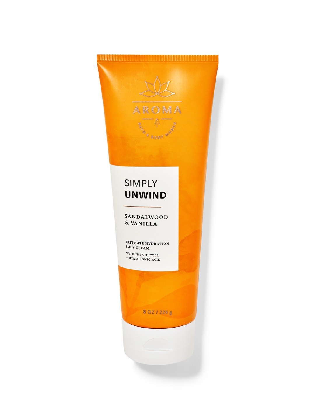 

Bath & Body Works Simply Unwind Sandalwood & Vanilla Ultimate Hydration Body Cream - 226g, Orange