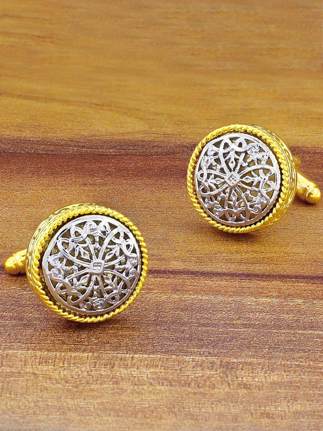 

ZIVOM Round Shirt Cufflinks, Gold
