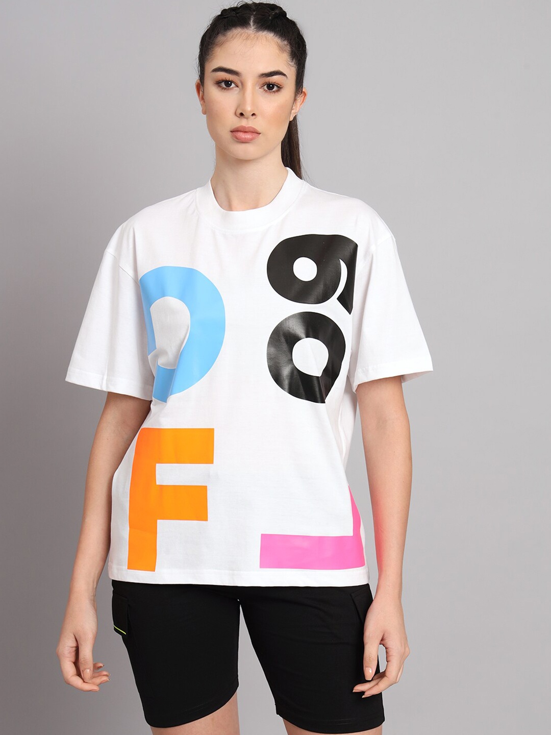 

GRIFFEL Printed Pure Cotton T-shirt With Shorts, White