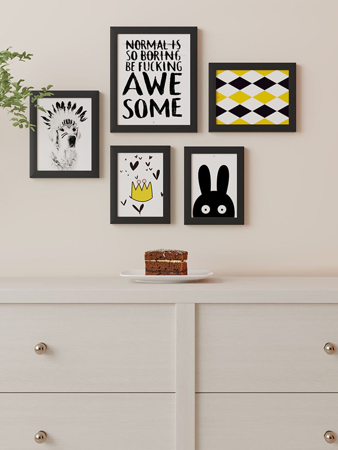 

Art Street White & Black 5 Pieces Painting Wall Art