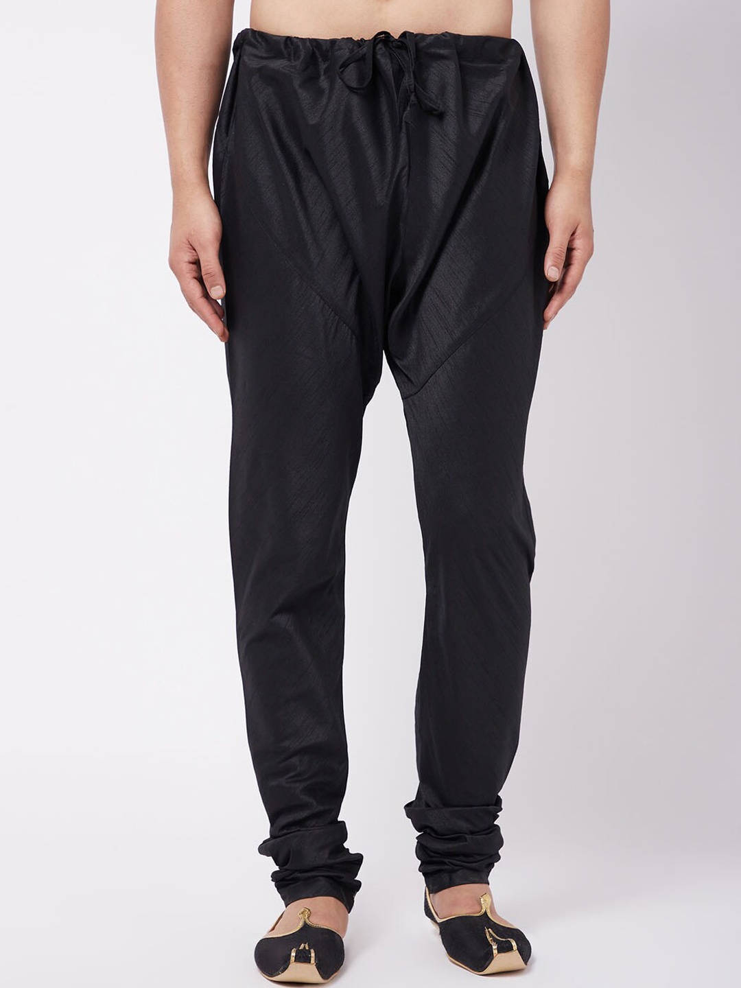 

VASTRAMAY Men Mid-Rise Churidar, Black