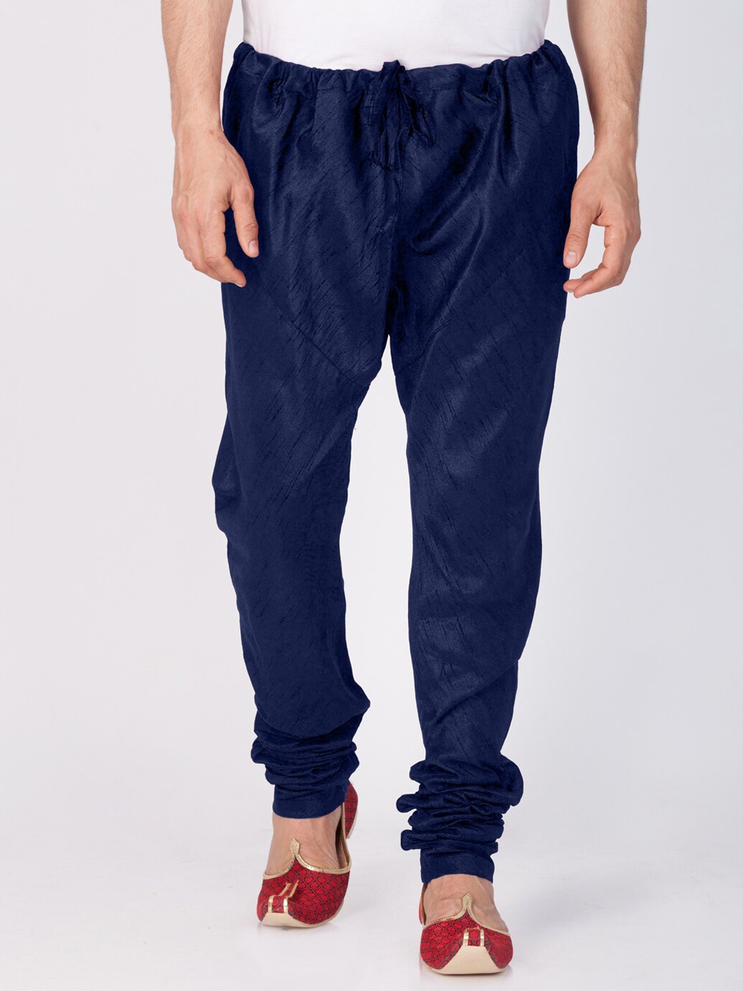 

VASTRAMAY Men Mid-Rise Slim-Fit Churidar, Navy blue
