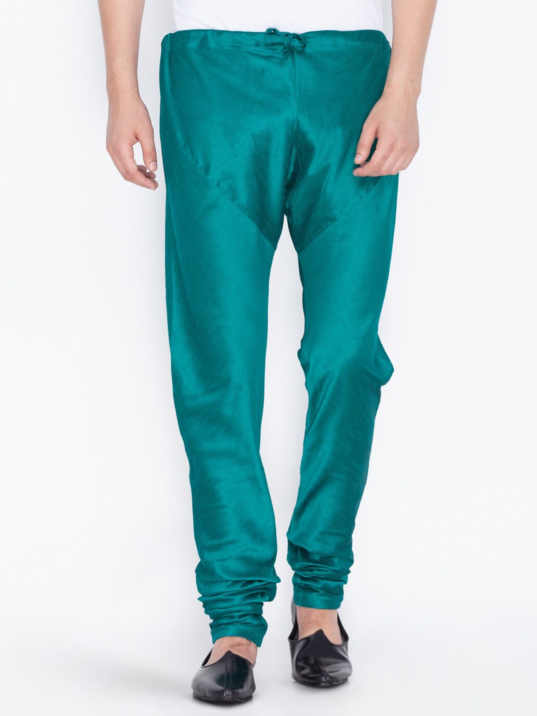 

VASTRAMAY Men Mid-Rise Slim-Fit Churidar, Green