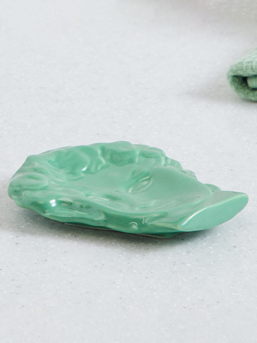 

Home Centre Nova Roman Empire Green Ceramic Soap Dish