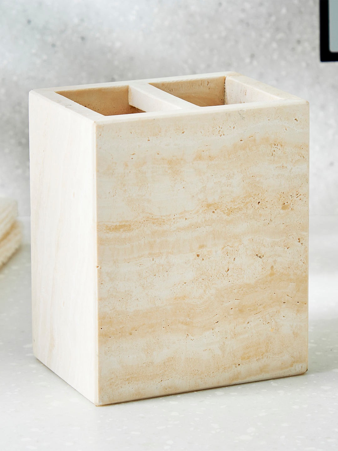 

Home Centre Senegal Beige Marble Toothbrush Holder