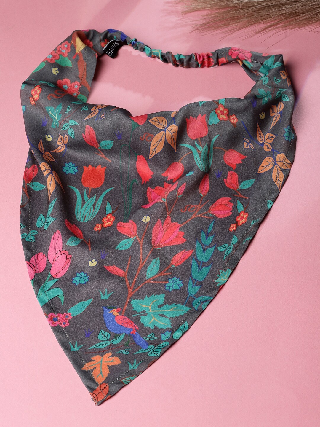 

SHAYE Women Floral Printed Hair Bandana Hair Accessory Set, Grey