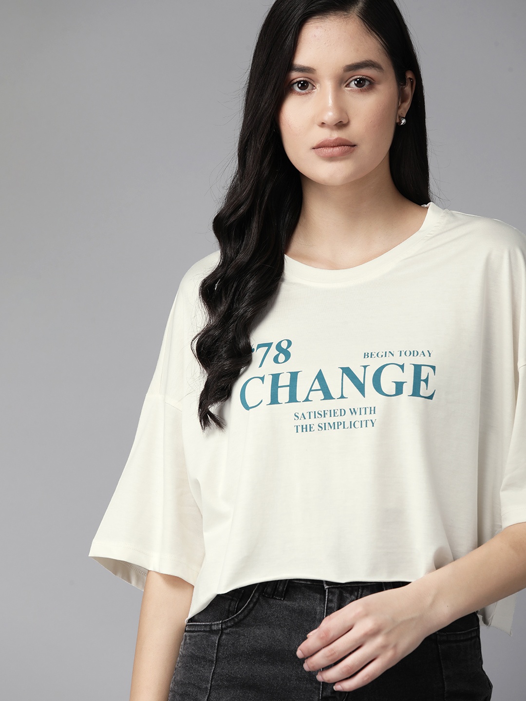 

The Roadster Lifestyle Co. Typography Print Cotton Boxy Fit T-shirt, White