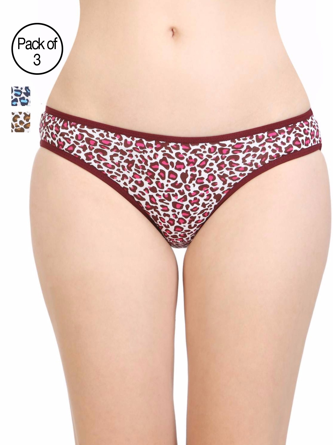 

Bodycare Pack of 3 Assorted Bikini Briefs, Multi