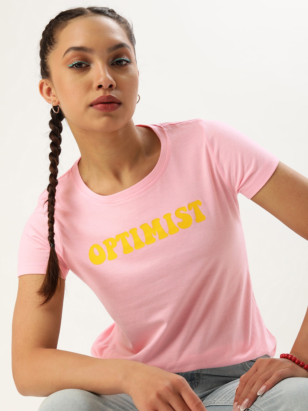 

Kook N Keech Women Typography Printed T-shirt, Pink