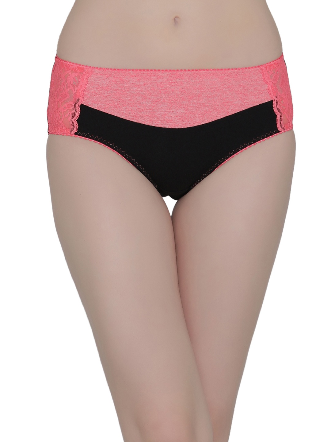 

Clovia Women Pink & Black Hipster Briefs PN2067P14XXL