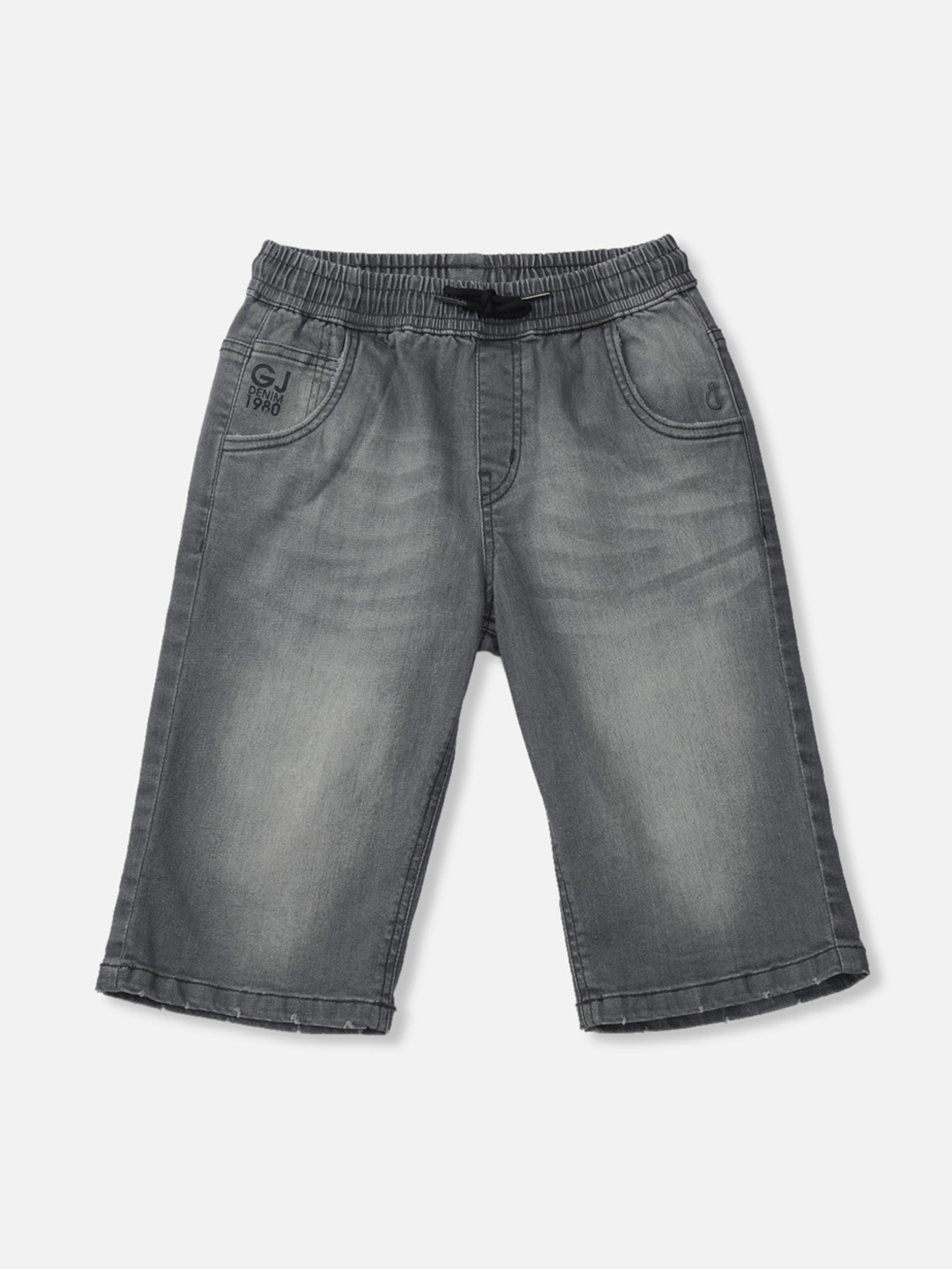 

Gini and Jony Boys Washed Denim Shorts, Grey