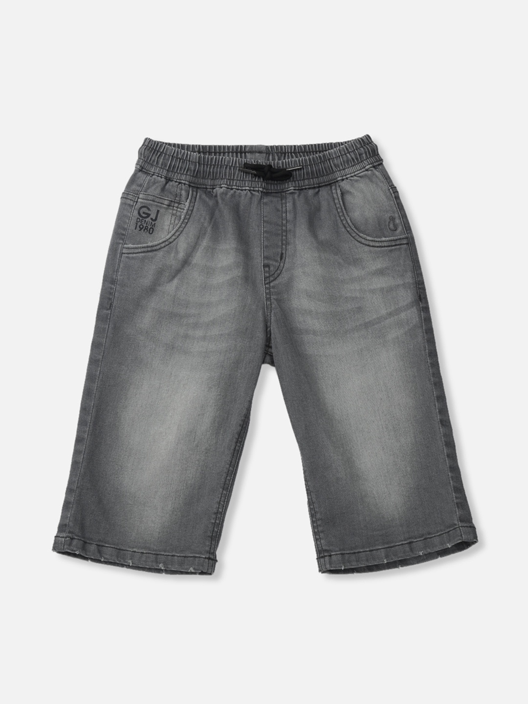 

Gini and Jony Infant Boys Washed Denim Shorts, Grey