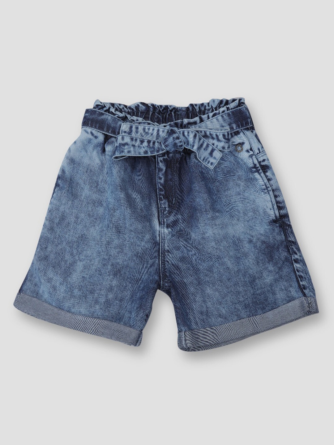 

Gini and Jony Infant Girls Washed Denim Shorts, Blue