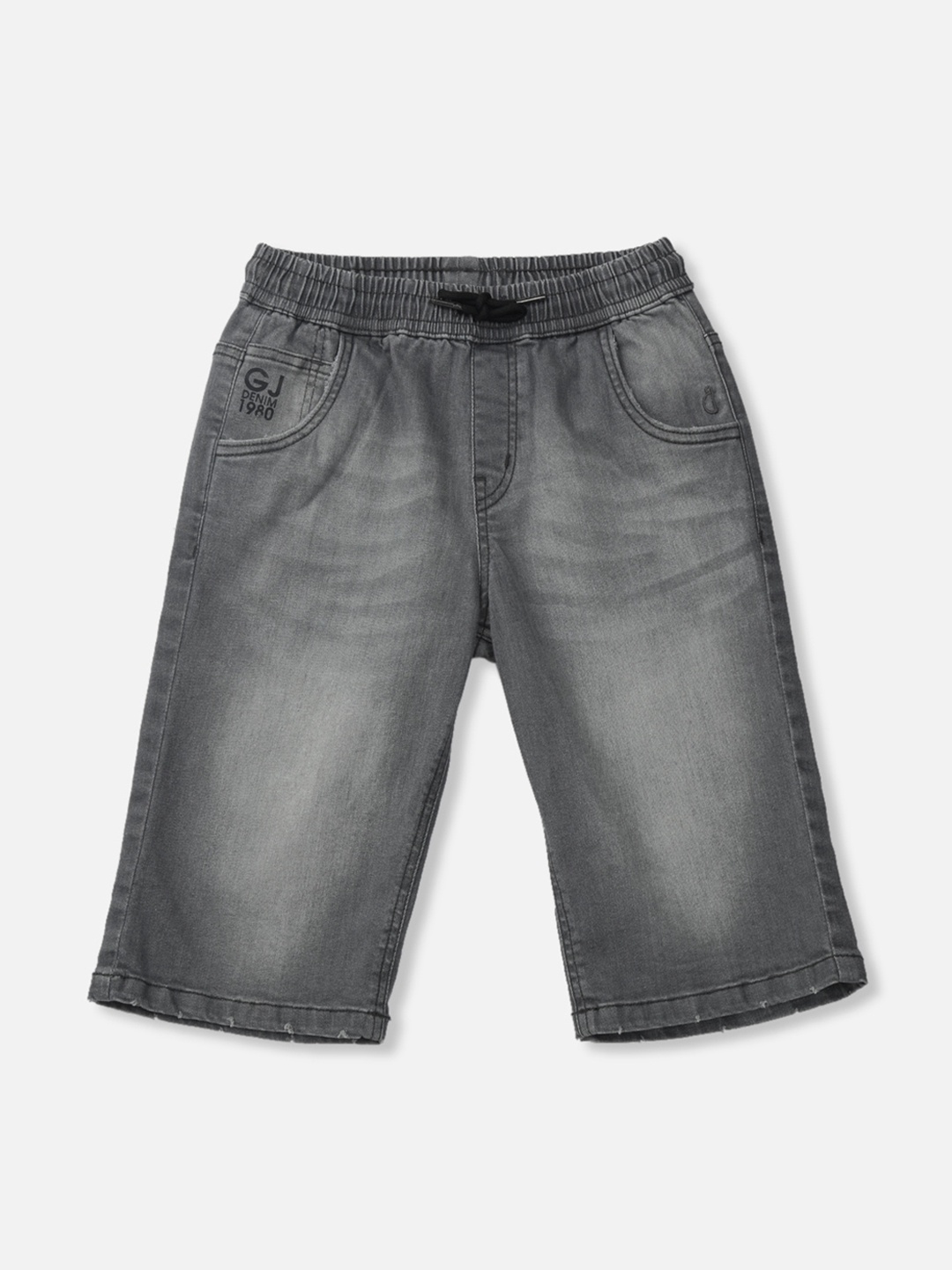 

Gini and Jony Boys Washed Denim Shorts, Grey