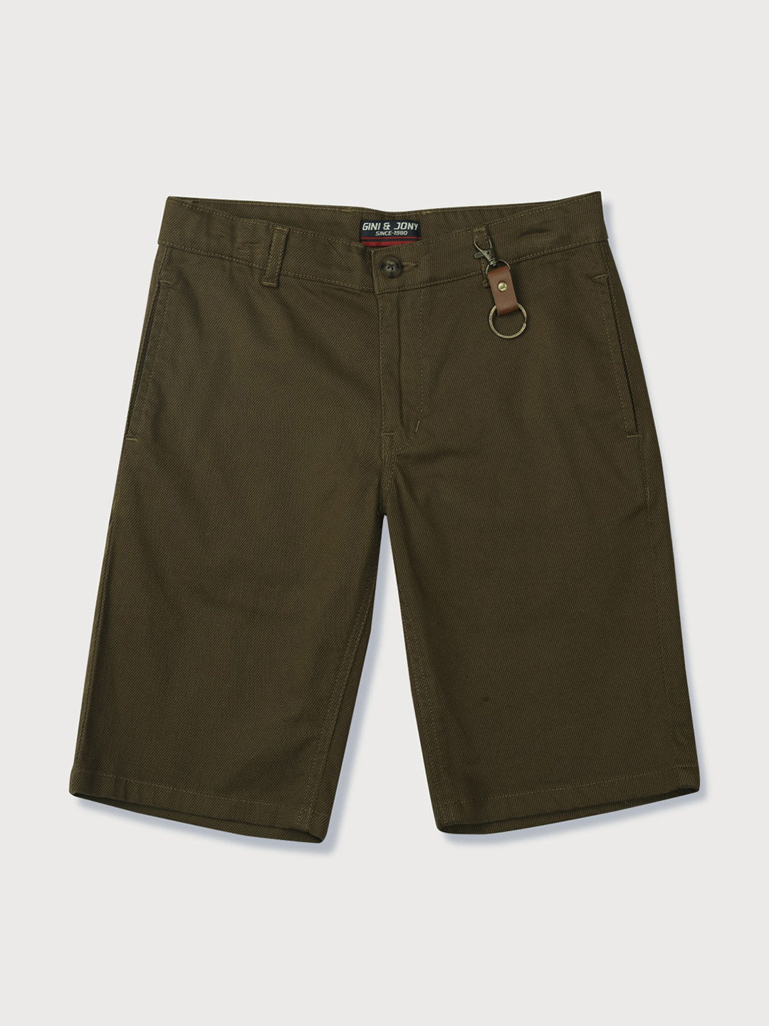 

Gini and Jony Infant Boys Regular Cotton Shorts, Olive