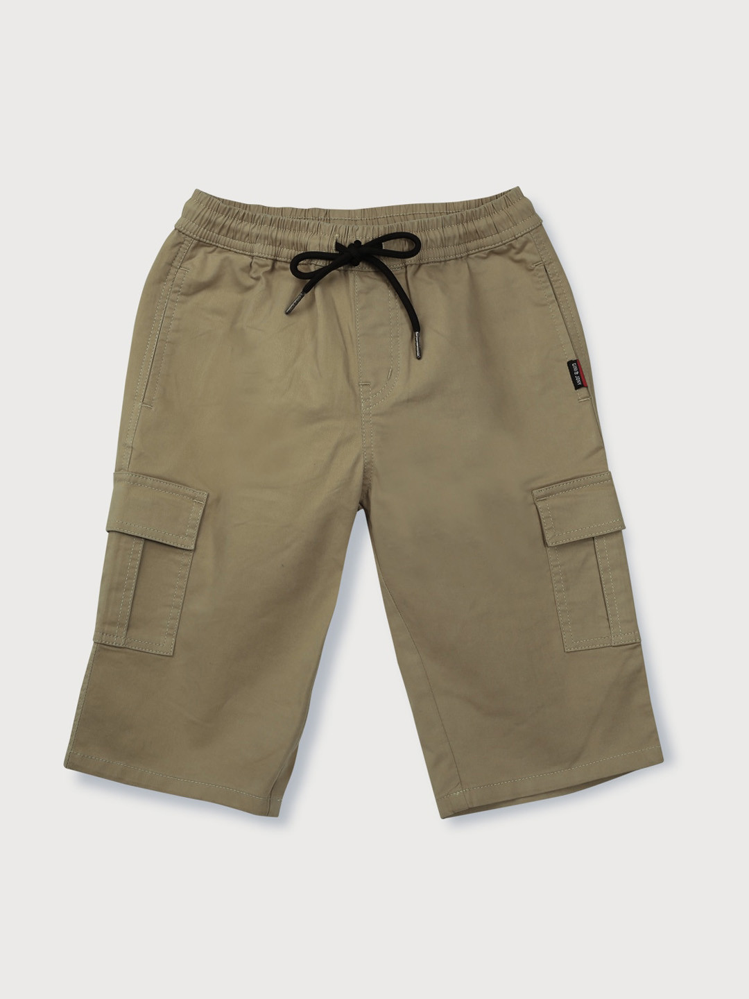 

Gini and Jony Boys Mid-Rise Casual Cotton Cargo Shorts, Khaki