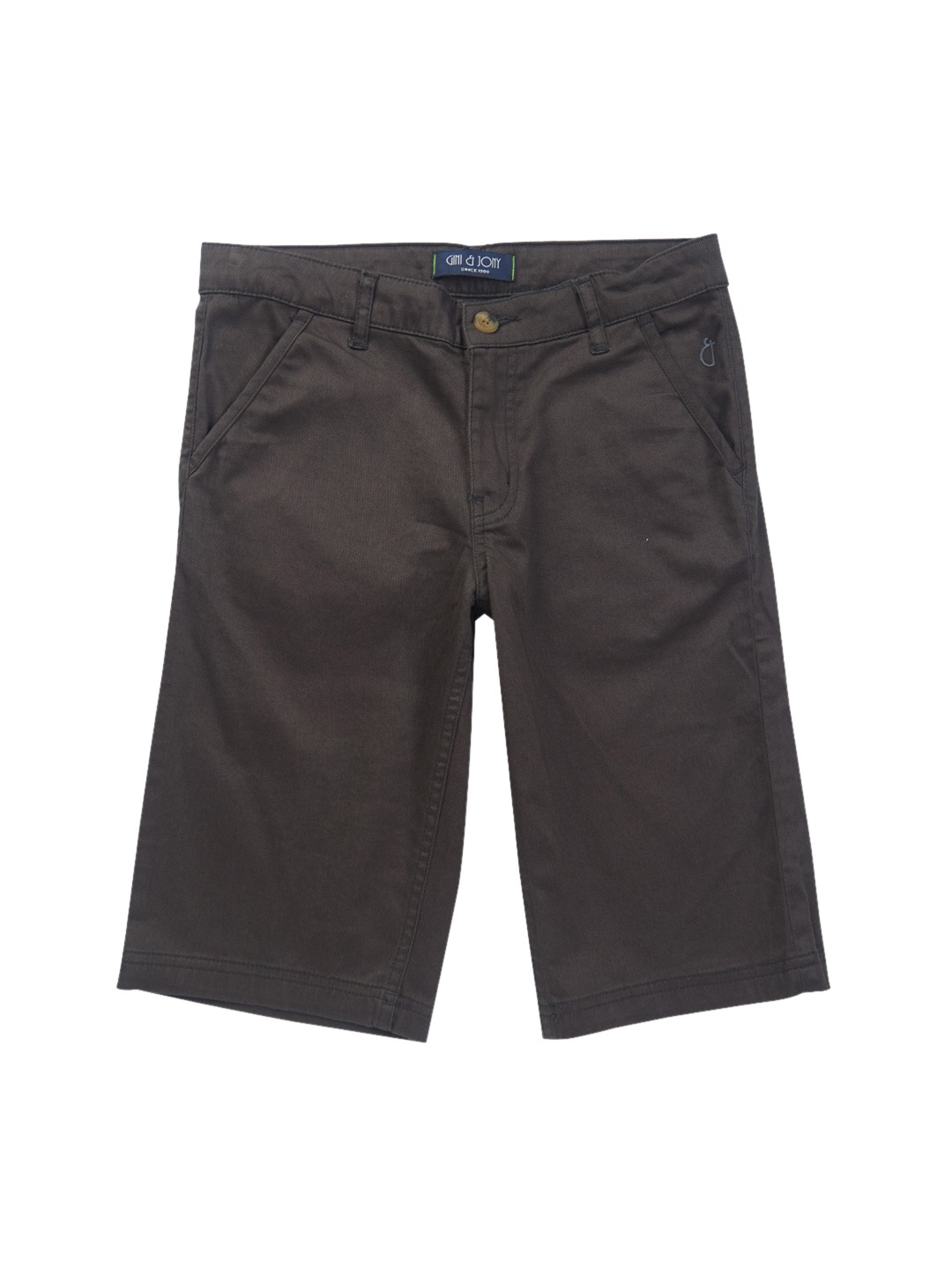 

Gini and Jony Boys Mid Rise Cotton Chino Shorts, Grey