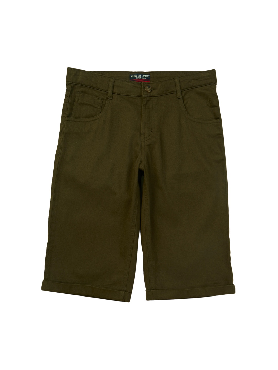 

Gini and Jony Infants Boys Mid Rise Cotton Chino Shorts, Brown