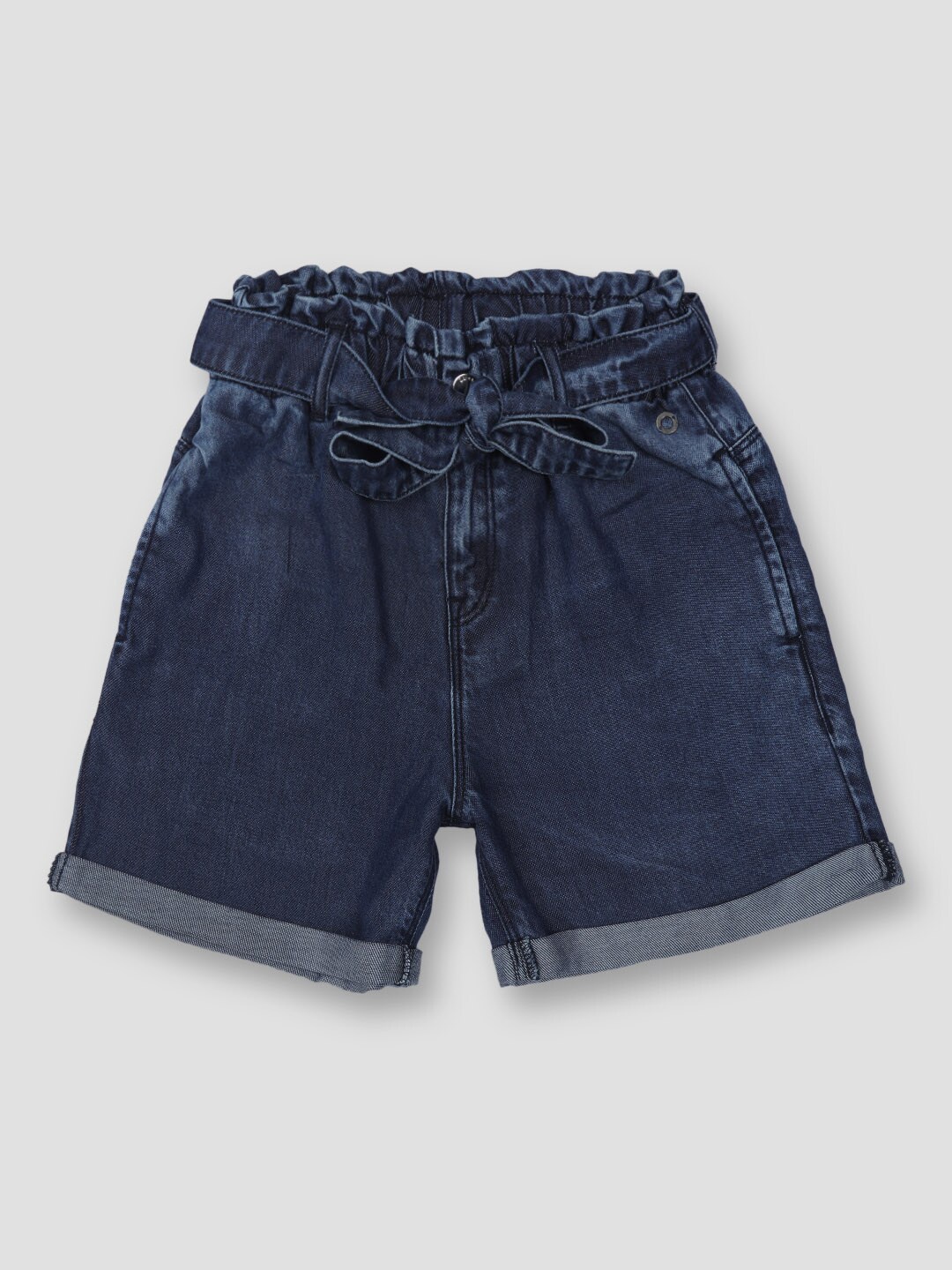 

Gini and Jony Girls Mid Rise Denim Shorts, Navy blue