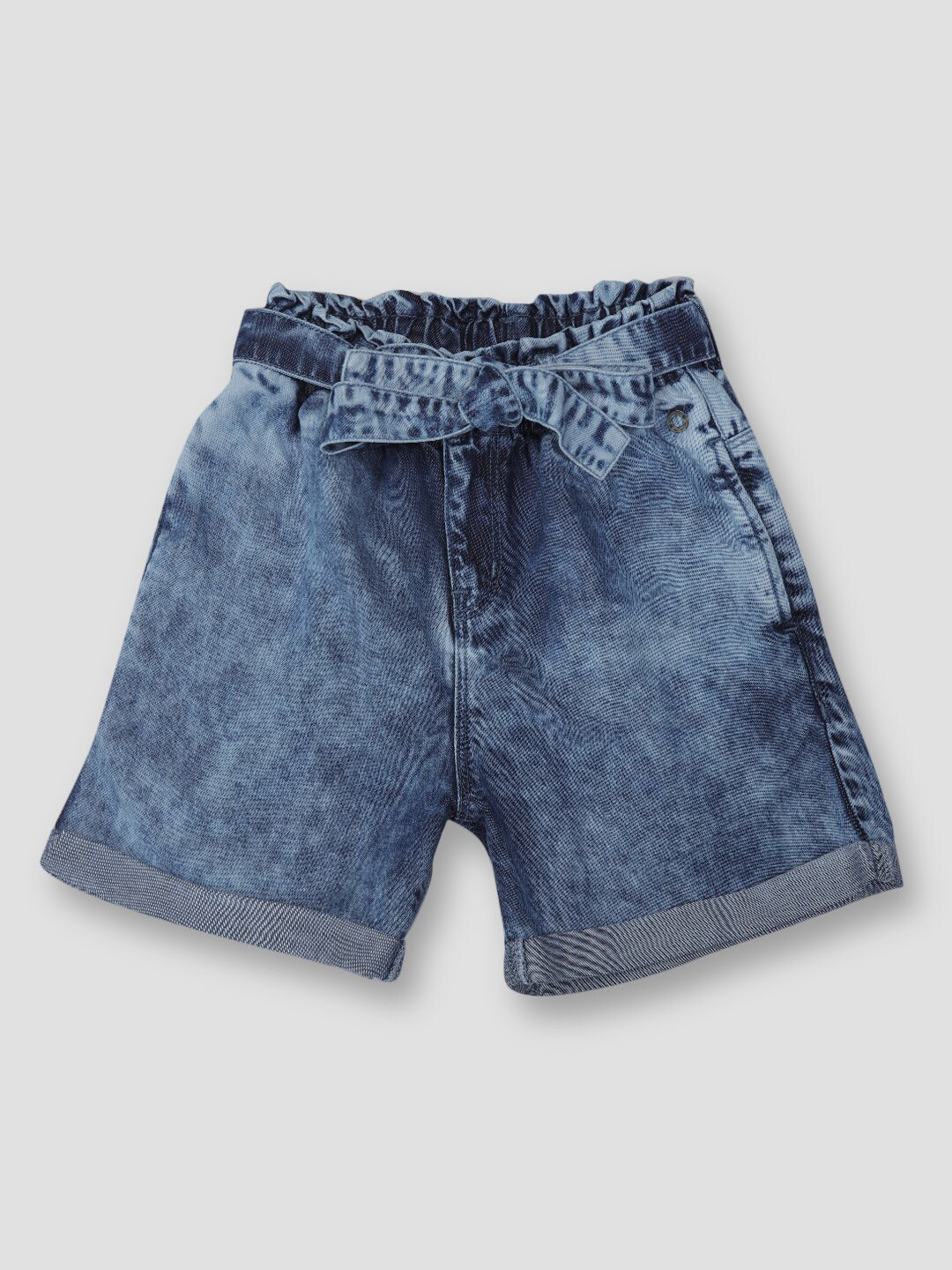 

Gini and Jony Girls Washed Denim Shorts, Blue