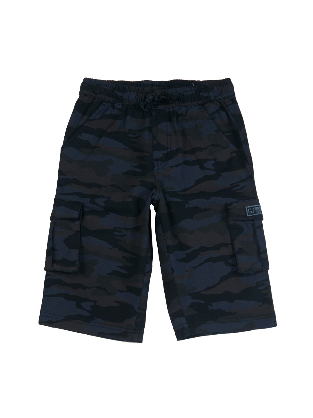 

Gini and Jony Boys Camouflage Printed Cotton Cargo Shorts, Navy blue