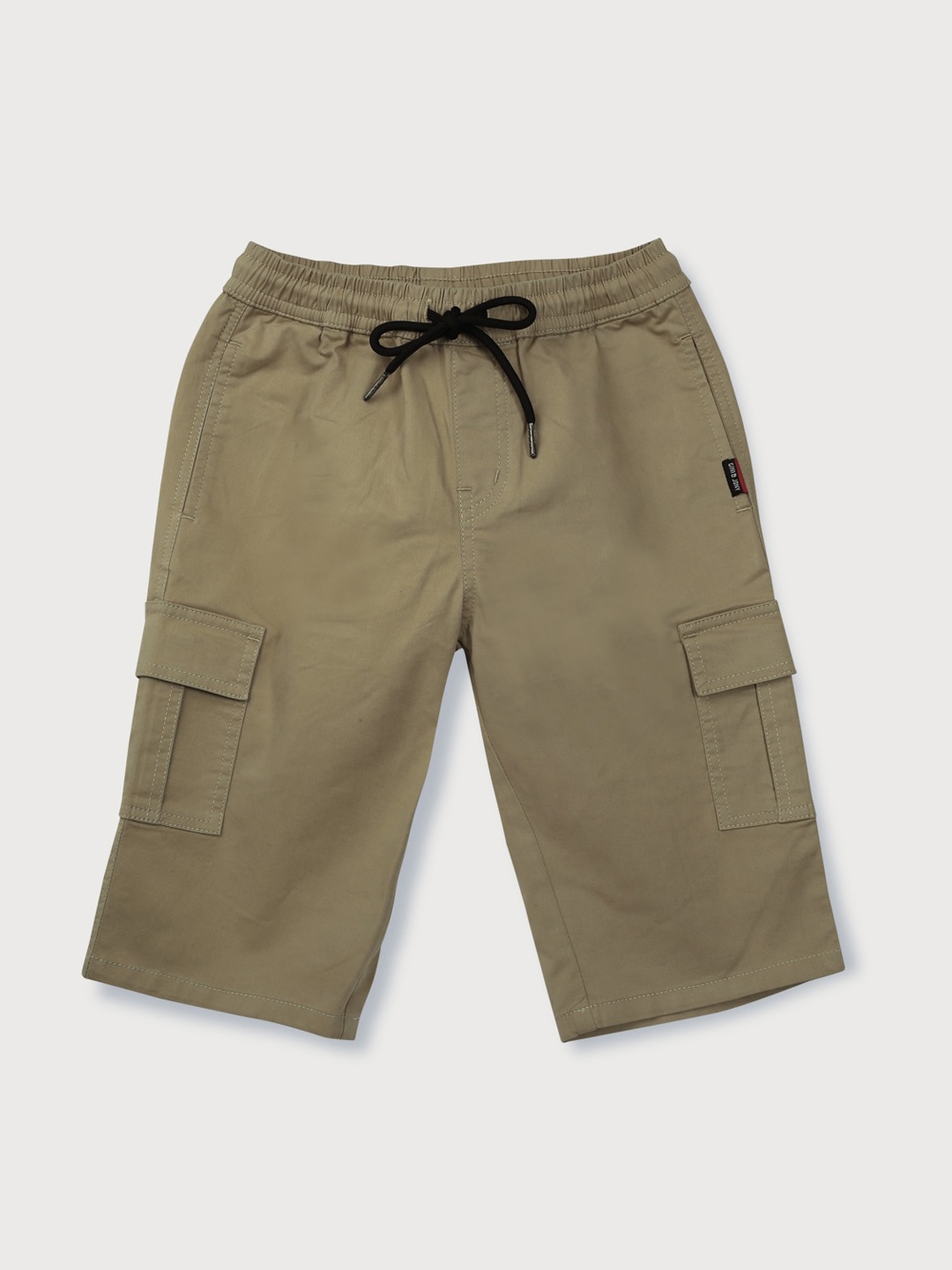 

Gini and Jony Boys Mid-Rise Cotton Cargo Shorts, Khaki