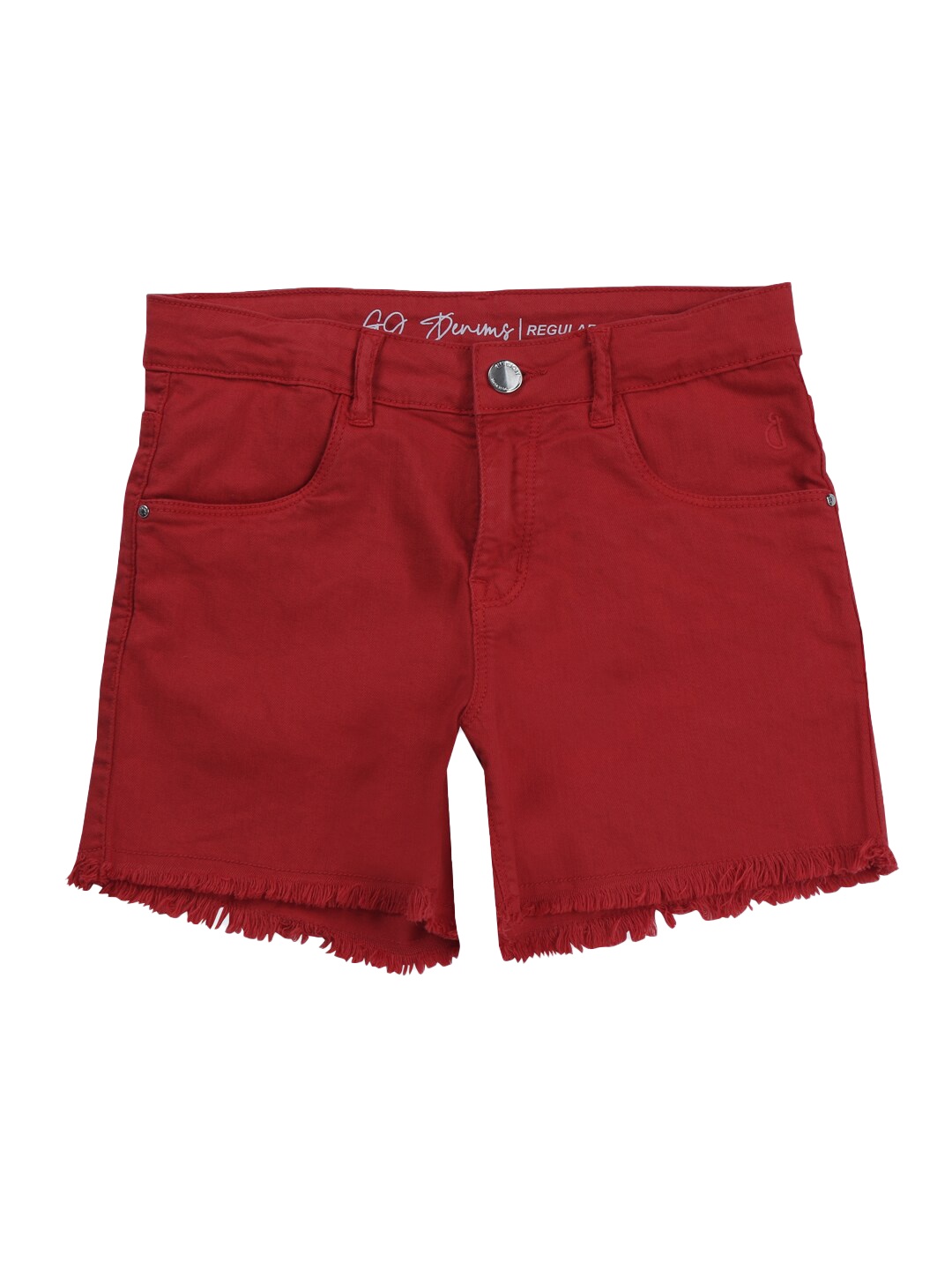 

Gini and Jony Girls Mid Rise Denim Shorts, Red