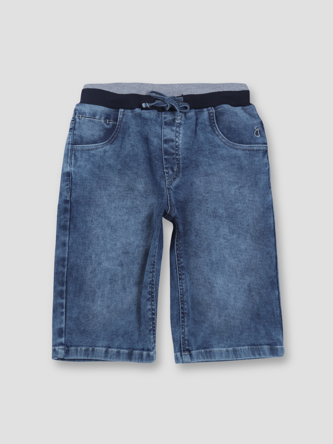 

Gini and Jony Infants Boys Mid Rise Washed Denim Shorts, Blue