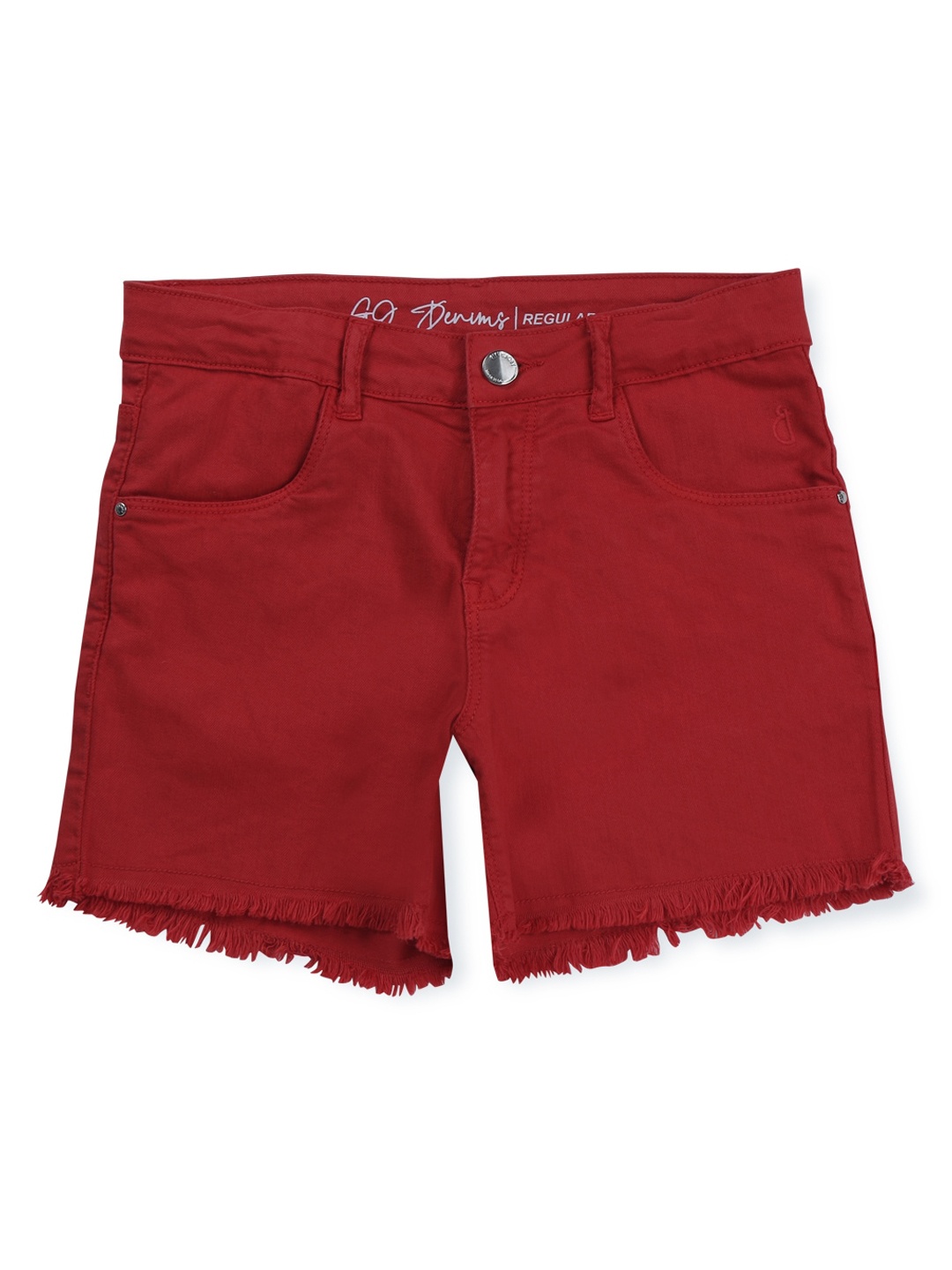 

Gini and Jony Girls Mid-Rise Denim Shorts, Red