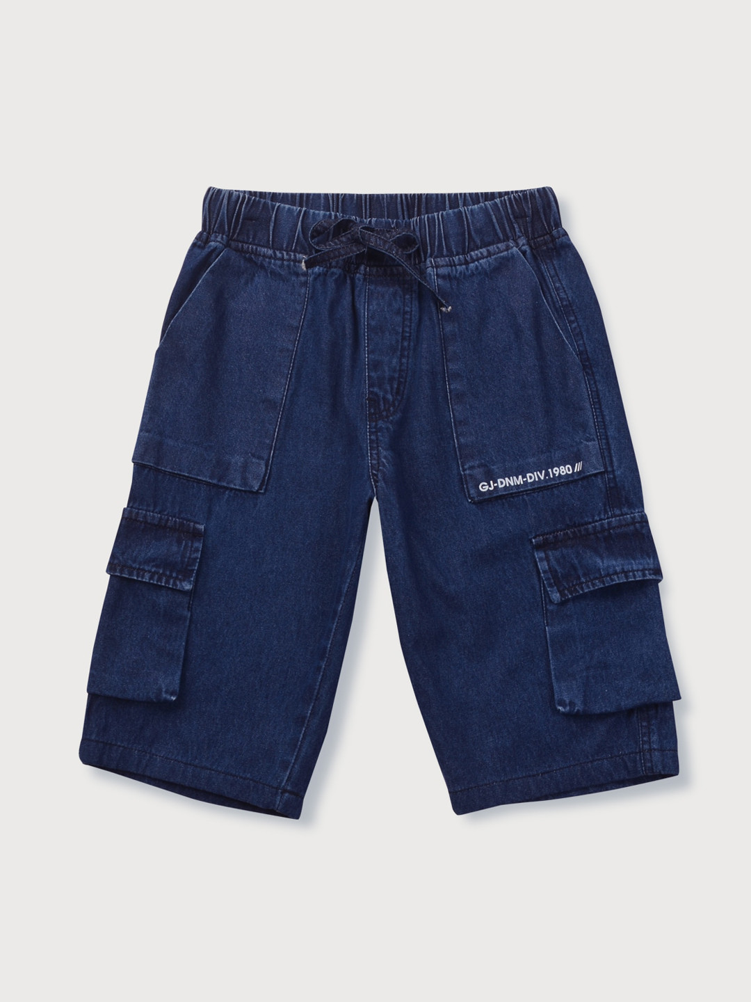 

Gini and Jony Boys Mid-Rise Denim Cargo Shorts, Navy blue
