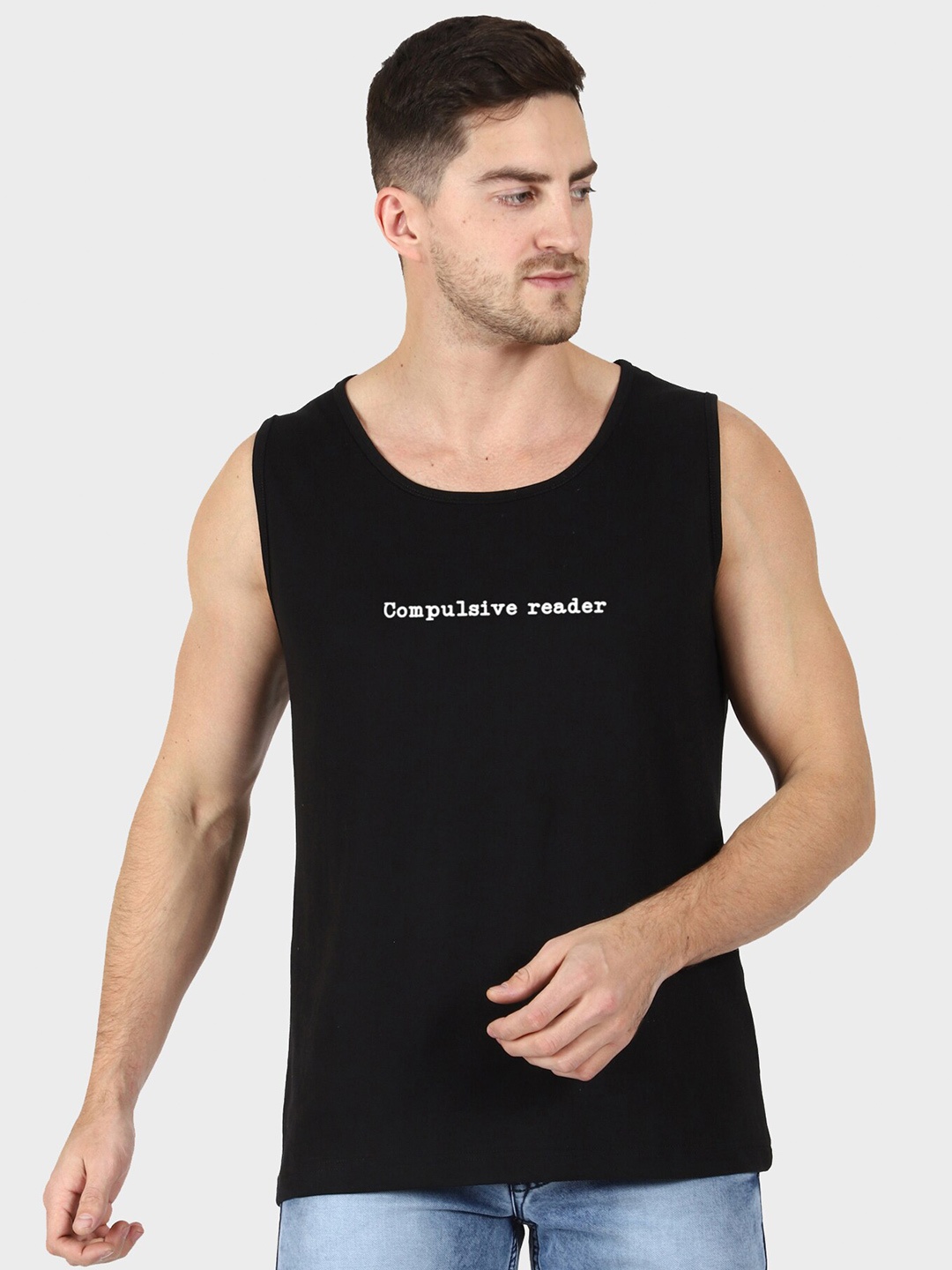 

T-SHIRT TRUCK Typography Printed Cotton T-shirt, Black