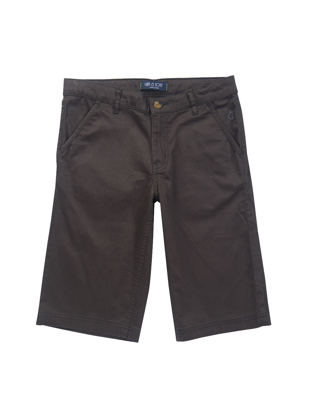 

Gini and Jony Boys Mid-Rise Casual Cotton Chino Shorts, Grey