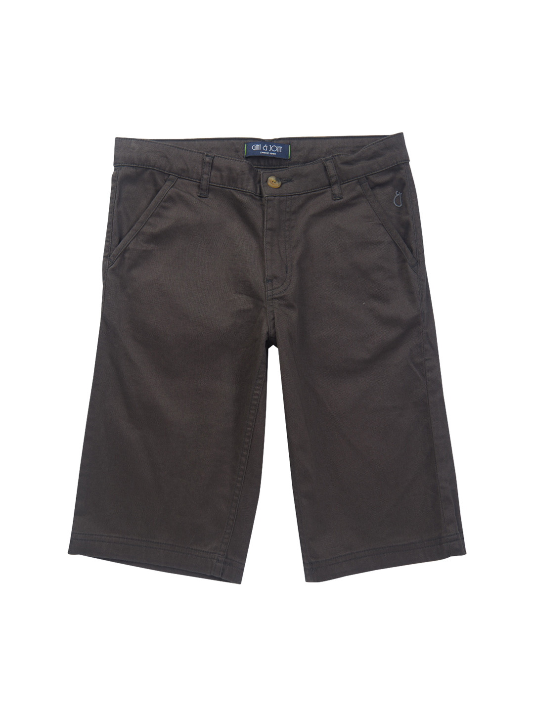 

Gini and Jony Boys Mid-Rise Cotton Shorts, Grey