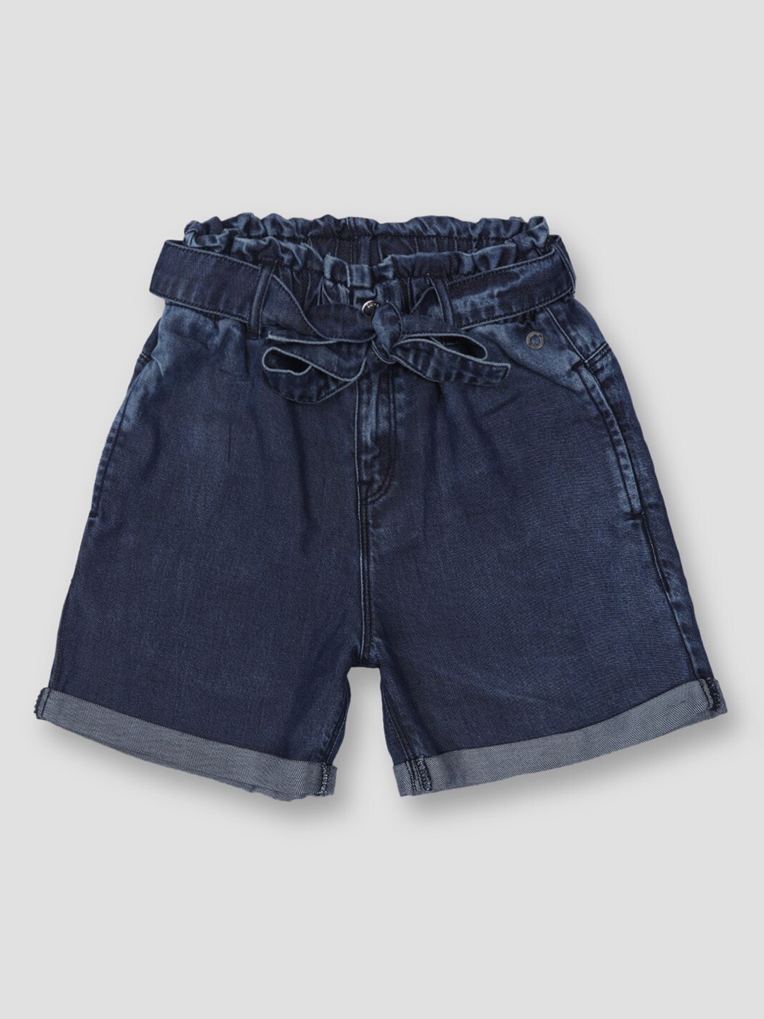 

Gini and Jony Girls Mid-Rise Denim Shorts, Navy blue