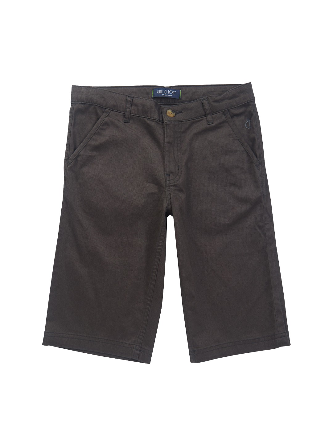 

Gini and Jony Boys Mid-Rise Cotton Shorts, Grey