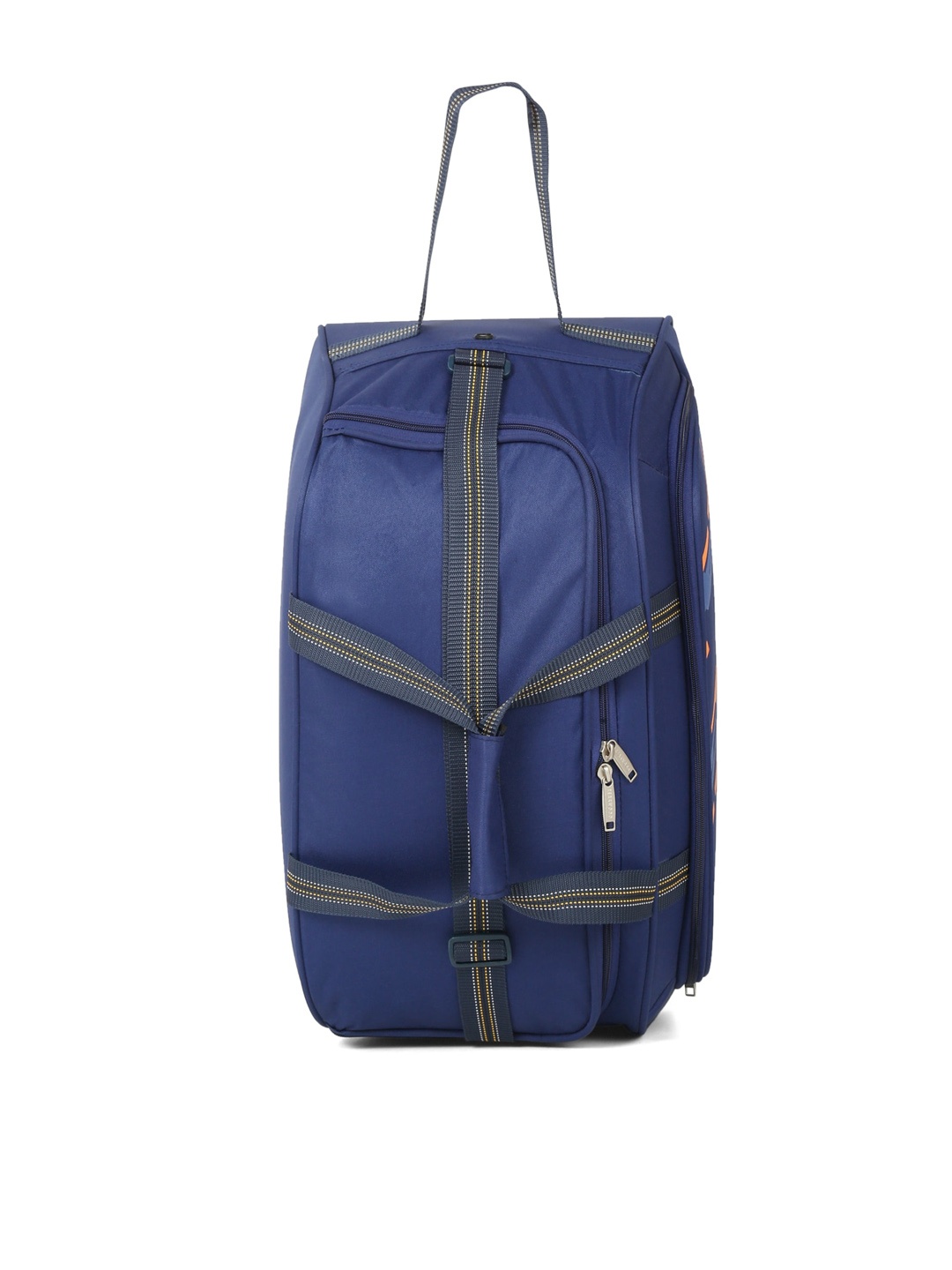 

Teakwood Leathers Printed Medium Duffel Bag, Navy blue