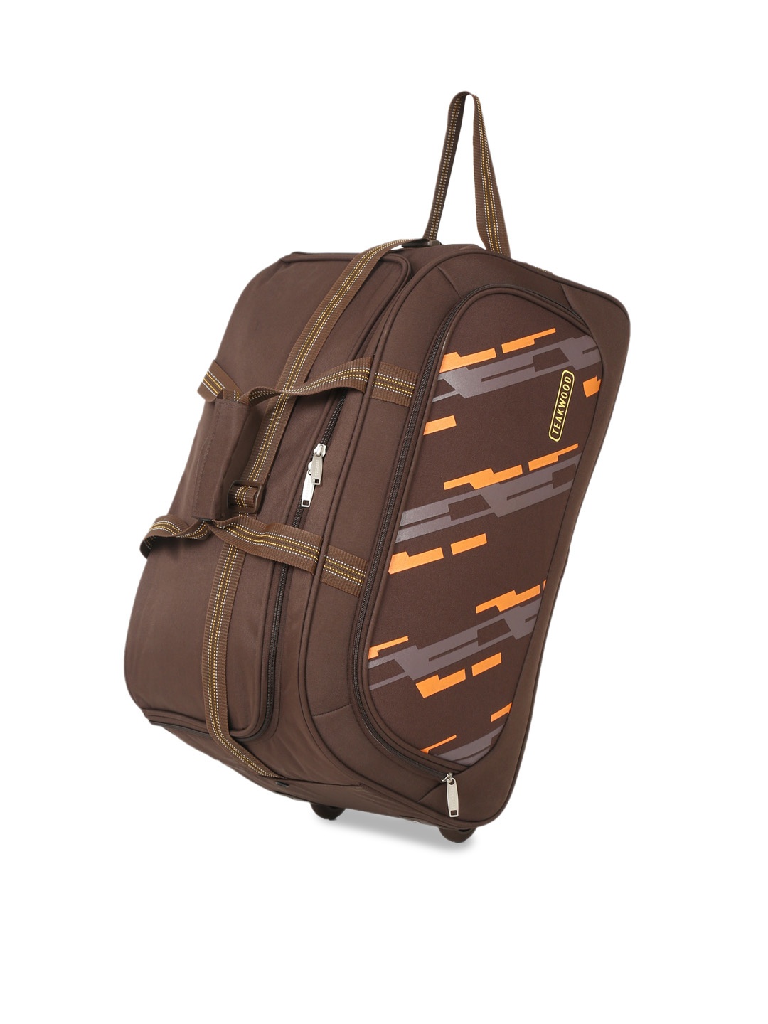 

Teakwood Leathers Printed Duffel Bag, Brown